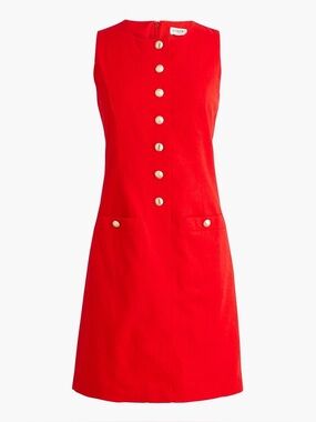 J. Crew High Neck Linen Sheath Dress - Size 8